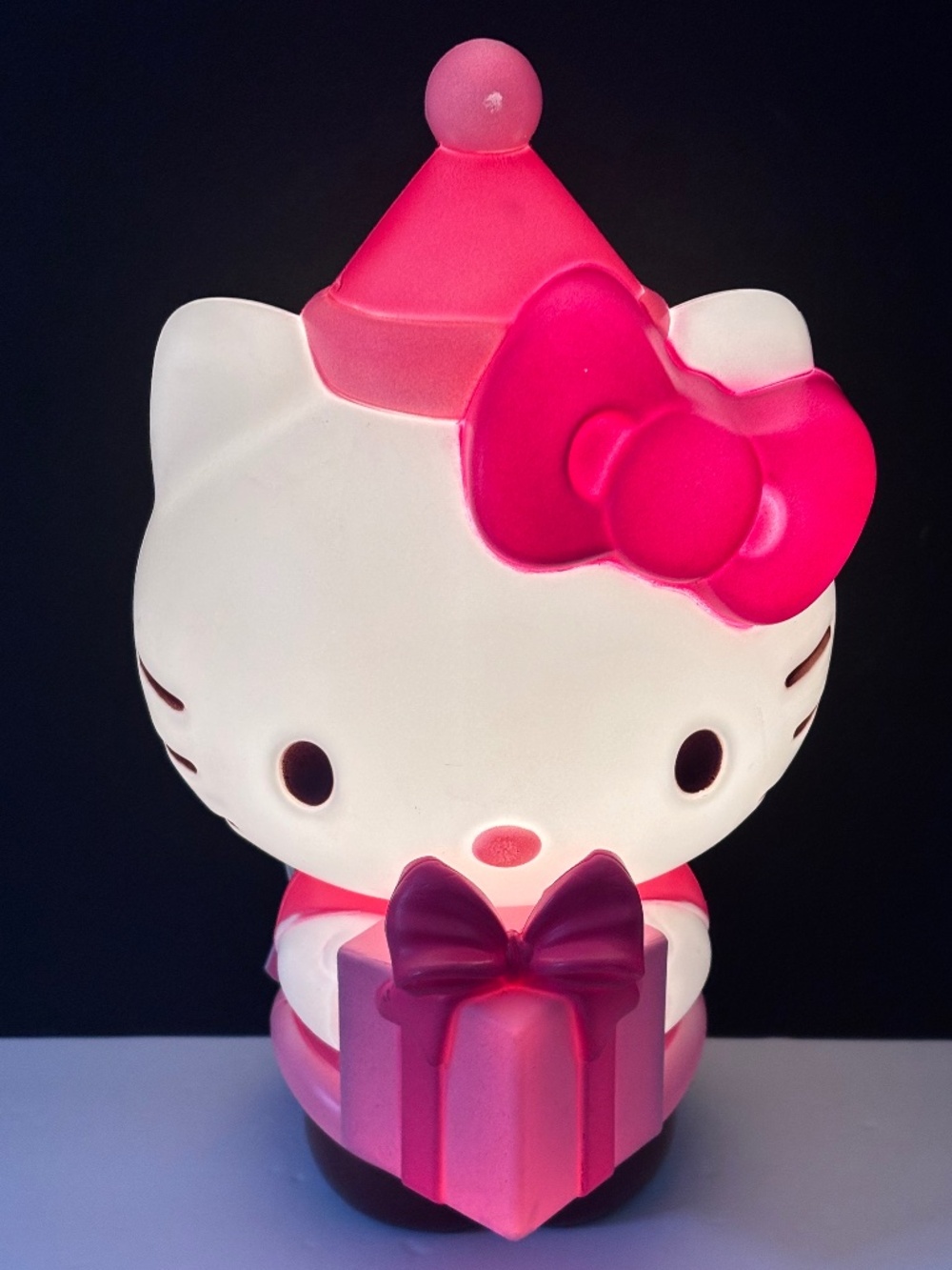 Hello Kitty Light-Up Blow Mold 14" Figurine Pink Christmas Present Home Decor
